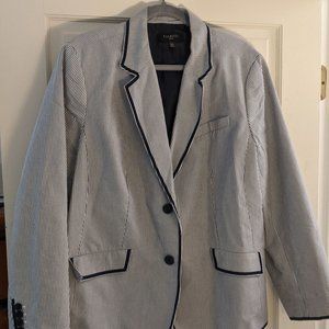 Lightweight Navy/White Pinstripe Talbots Blazer